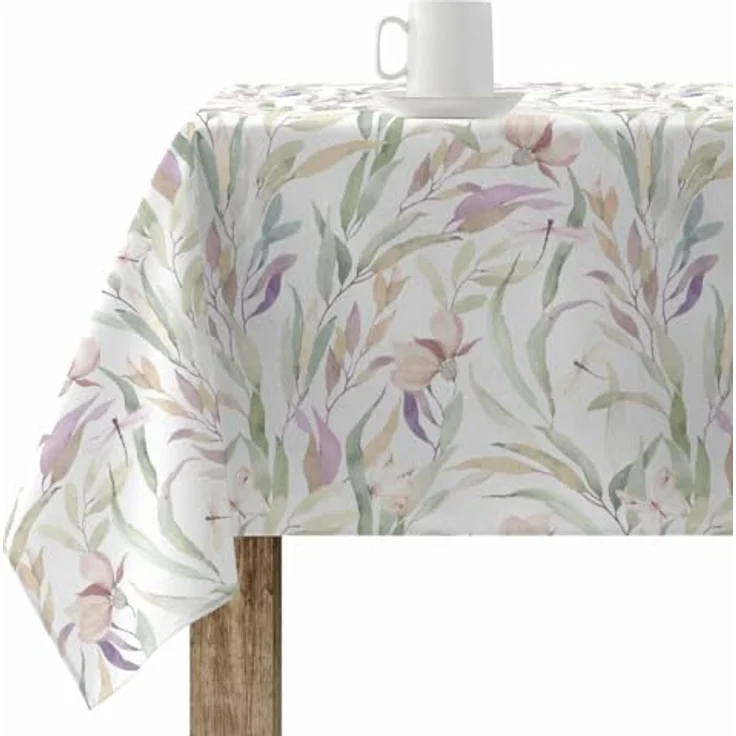 Belum Tischdecke, 140 x 140 cm, schmutzabweisend, 100% Baumwolle, Kunstharz, Modell 0120-248, ohne Gummi, wasserdicht, schmutzabweisend, flüssigkeitsabweisend – Bild 1