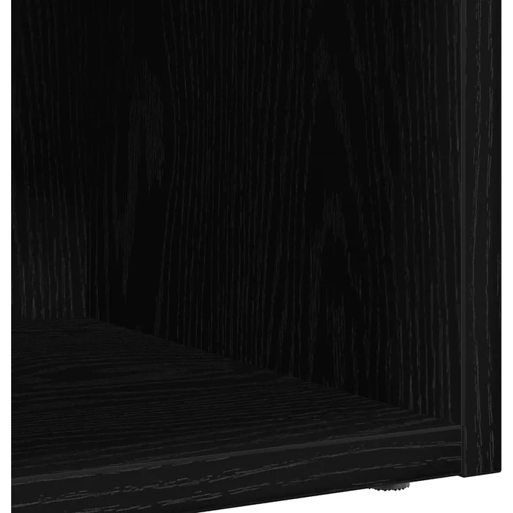 vidaXL LP-Aufbewahrungsbox Schwarz Eichen-Optik 71x34x36cm 862401 – Bild 7