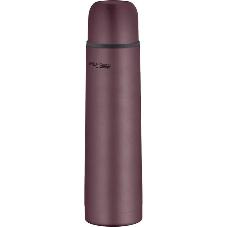 THERMOcafé by THERMOS TC BEVERAGE BOTTLE burgundy mat 0,70l, Thermosflasche mit Becher aus Edelstahl, 12h heiß & 24h kalt, Auslaufsicher, für Schule, Unterwegs & Büro – Bild 3