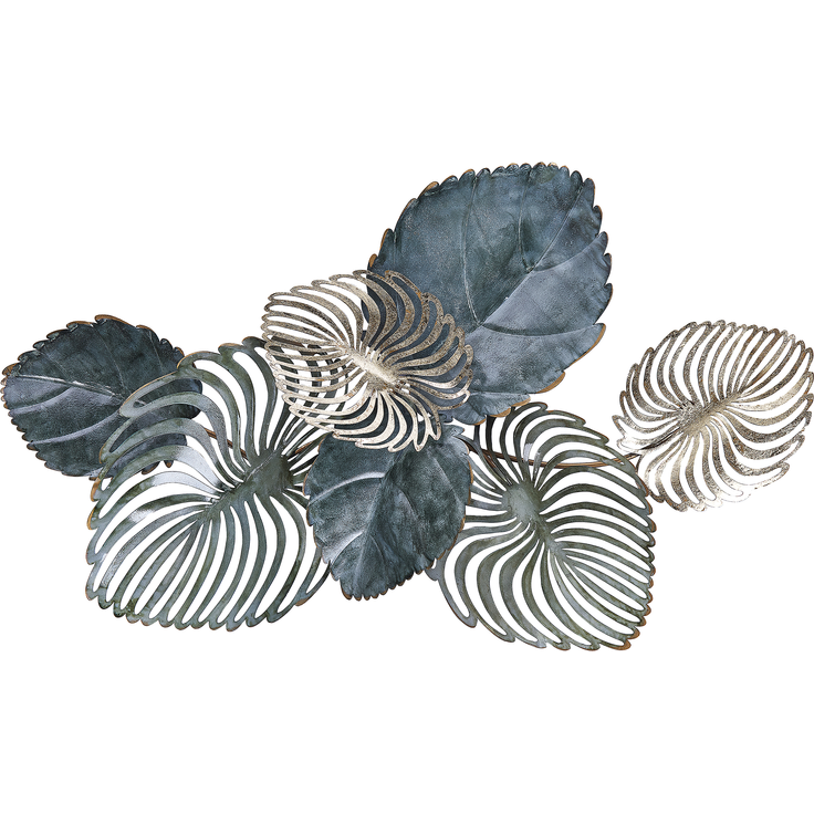 Wandobjekt Blatt MAGNESIUM Metall 55 cm Gold