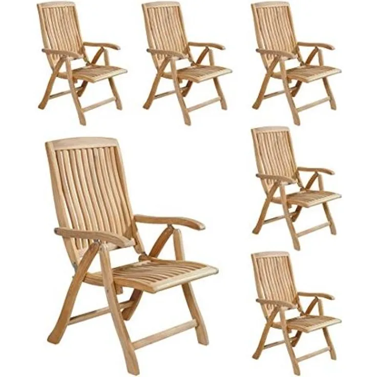 LC Garden »Birmingham« Gartenstuhl Teak Klappstuhl