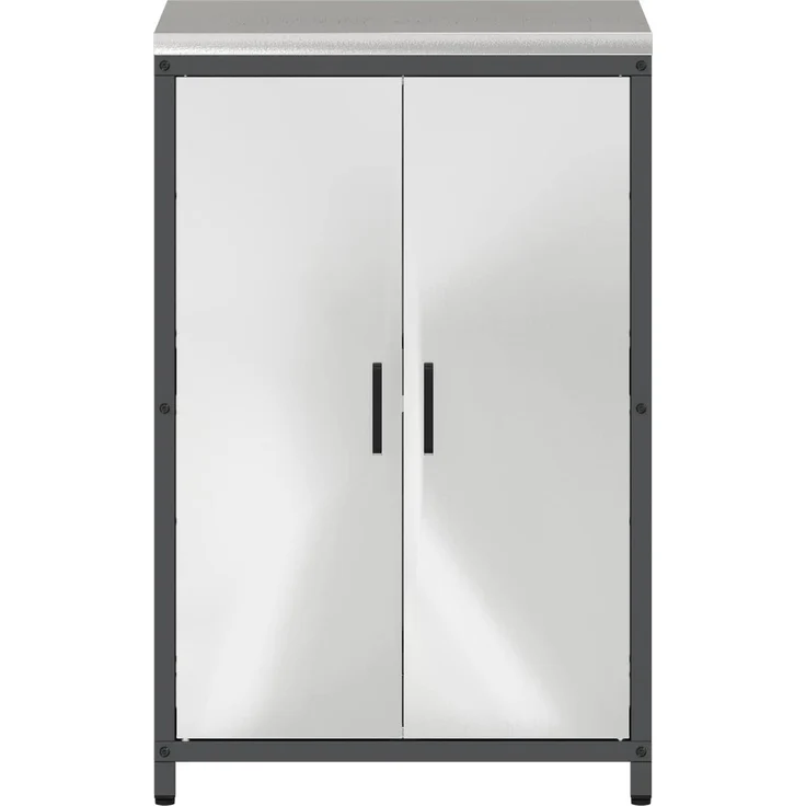 vidaXL Küchenaufbewahrung mit Regal Silber 60 x 50 x 92 cm Stahl 874994 – Bild 6