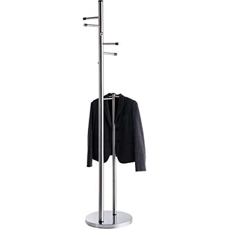 ALCO Standgarderobe Edelstahl gebürstet 181x47cm silber – Bild 2
