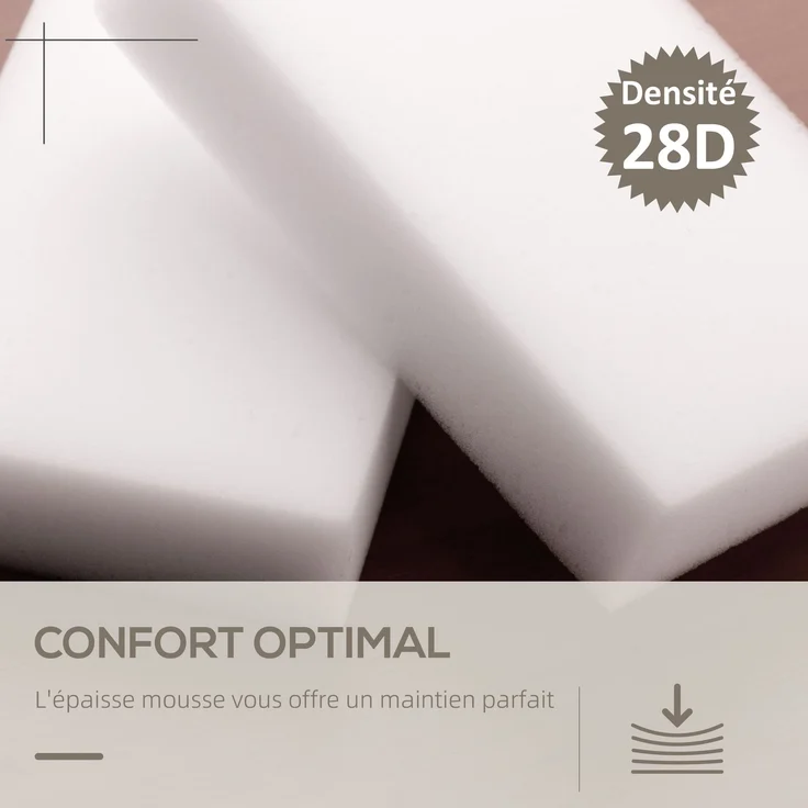 Um 360° drehbare Wohnzimmerschuhbank, runde, mit PU gepolsterte Ottomane mit Stahlgestell, Ø 45,5 x 44,5 cm, weiß – Bild 9
