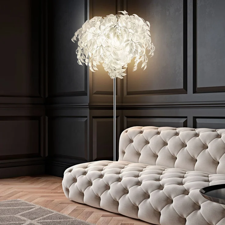 LED Blätter-Design Leuchte in weiß für den Wohnraum – Bild 2