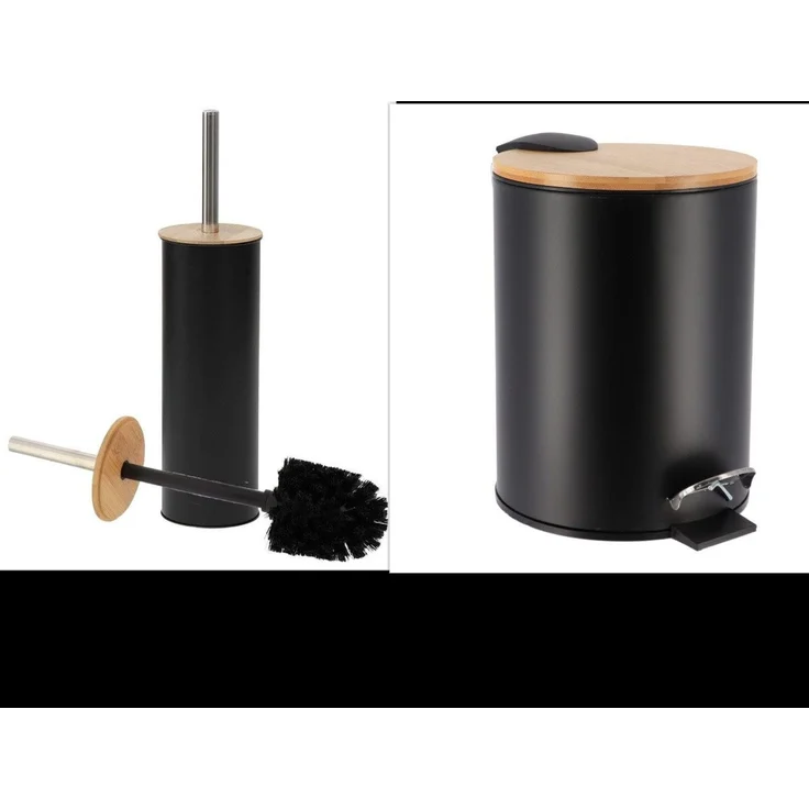 LikeKa Badaccessoire-Set 2 teilig Toilettenbürste und Kosmetikeimer matt mit Absenkautomatik – Bild 1