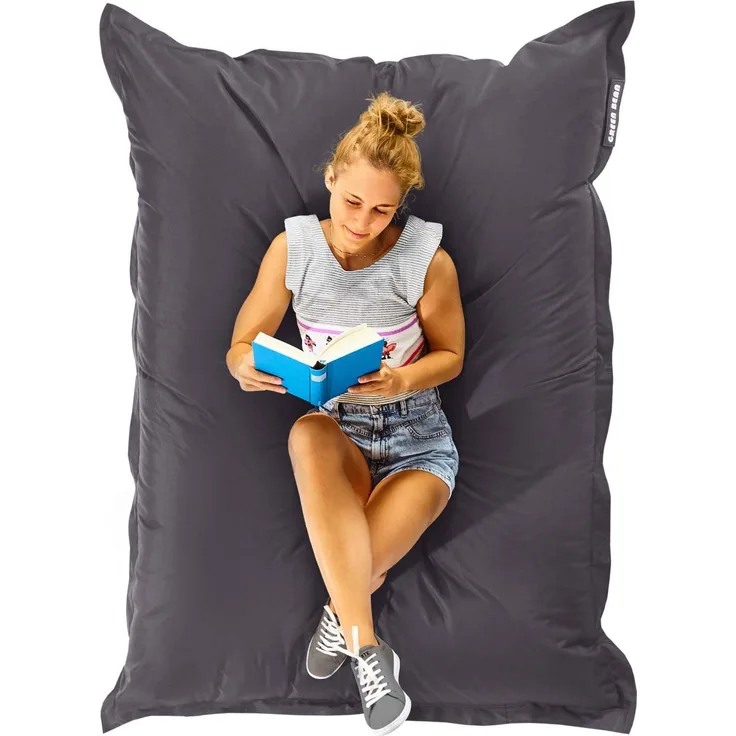 Green Bean® Outdoor Sitzsack, waschbar & wetterfest, Polyester-PVC-Stoff, Anthrazit, 140x180 cm, 380 Liter