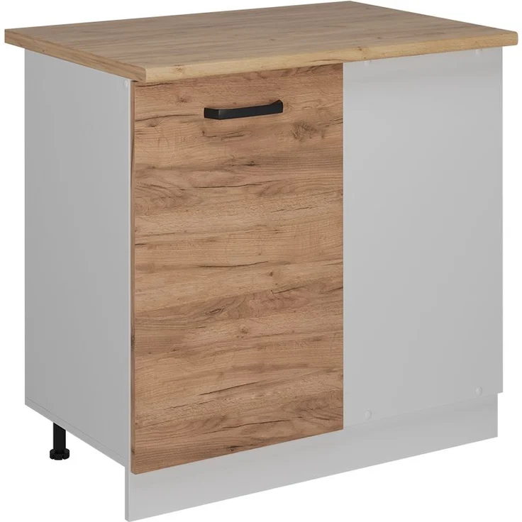 Eckunterschrank R-Line Goldkraft Eiche 86 cm AP Eiche Vicco – Bild 1