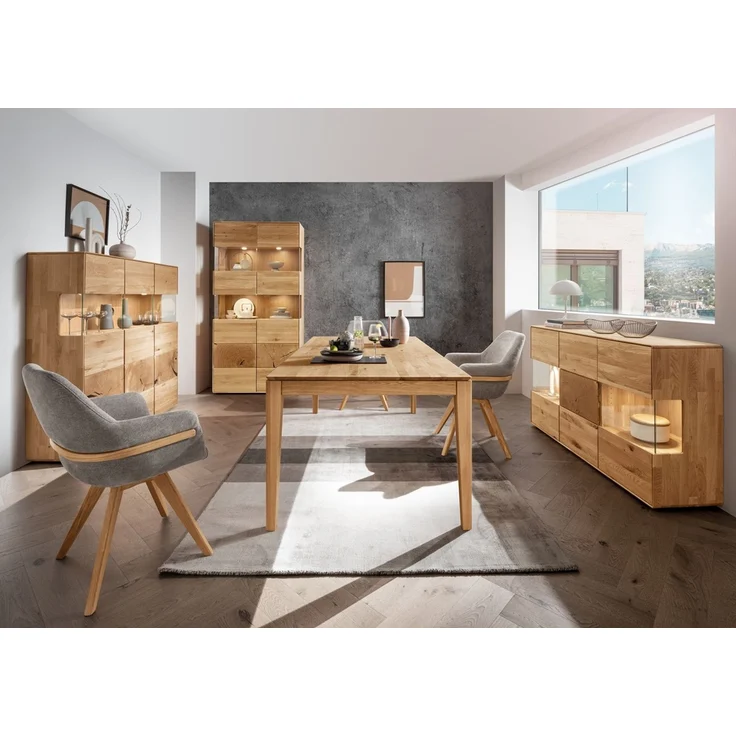 Wandboard 47x120cm "Belfast" Wildeiche massiv – Bild 3