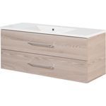 Fackelmann B.CLEVER Waschtisch Set Gussmarmor 120 cm, Braun hell