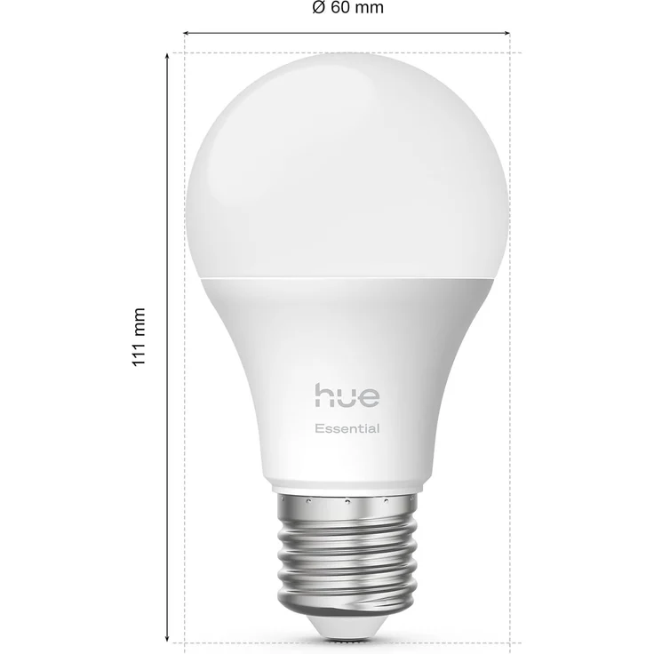 Philips Hue Essential Starter-Set: Bridge + 4 Essential E27 Smart Leuchtmittel, White und Color Ambiance, 2200-6500K, dimmbar, funktioniert mit Alexa, Google Assistant, Samsung SmartThings, Apple Home – Bild 9