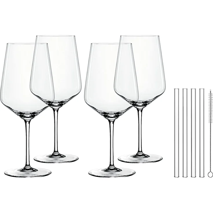 NACHTMANN 105438 TASTES GOOD Cocktail/Spritz Gläser 4er Set und Glastrinkhalme – Bild 1