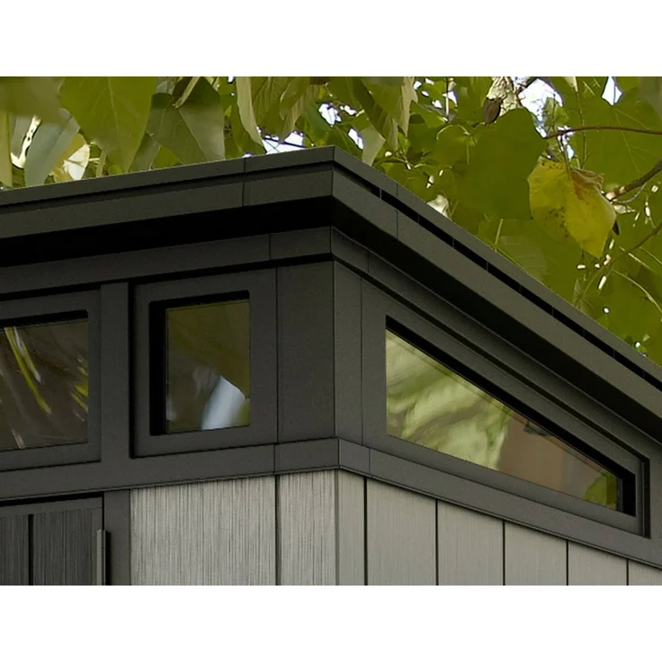 Dmora Gartenhaus Cobourg, Gartenhütte, Gartenhaus, Werkzeugschuppen, 214x218 h226 cm, Grau – Bild 6