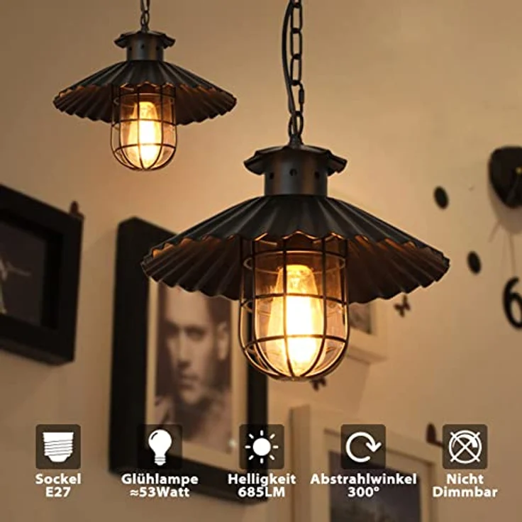 LVWIT Edison Vintage Glühbirne E27 ST64 6.5W, 685LM, 2500K Warmweiß Ideal für Nostalgie und Retro Beleuchtung im Haus Café Bar (6er Pack) – Bild 3