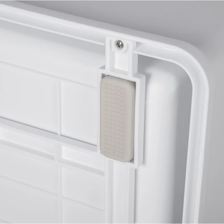 Katzentoilette 47,5 x 35,5 x 36,7 cm mit Deckel, Bodenschale und Streuschaufel – Weiß – Bild 6