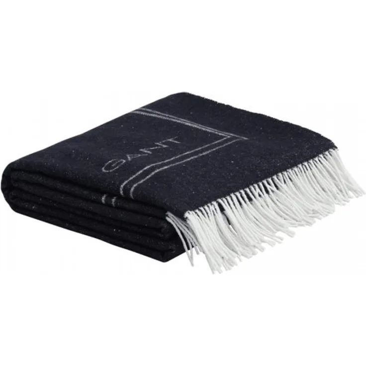 Gant Home Wolldecke Gant Logo Throw Evening BLue (130x180 cm) 853093802-433