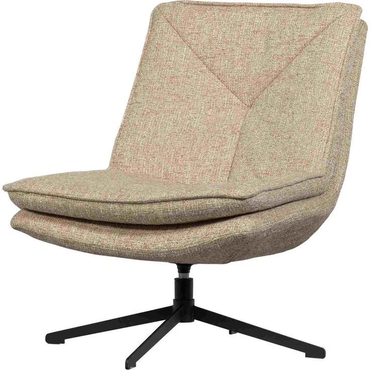Drehsessel Milaro aus weichem Melange-Stoff, modern und drehbar, Natur, bequeme Polsterung – Bild 1
