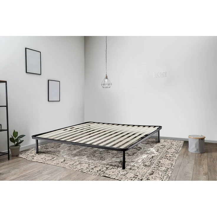 Talamo Italia - Doppelbettgestell Ottavia, orthopädisches Untergestell mit 14 Latten, 100% Made in Italy, 120 x 190 x 30 cm – Bild 1