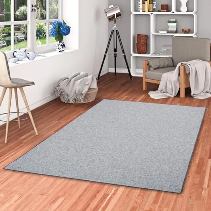 Snapstyle Veloursteppich Feinschlingen Velour Teppich Strong, Eckig, Höhe: 5 mm