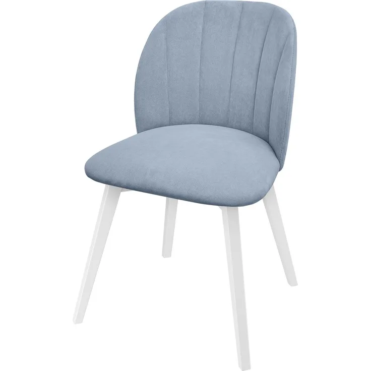 Gemütlicher Polstersessel graues Polster weiße Stuhlbeine 1 Stück V-90. 71-61WP38