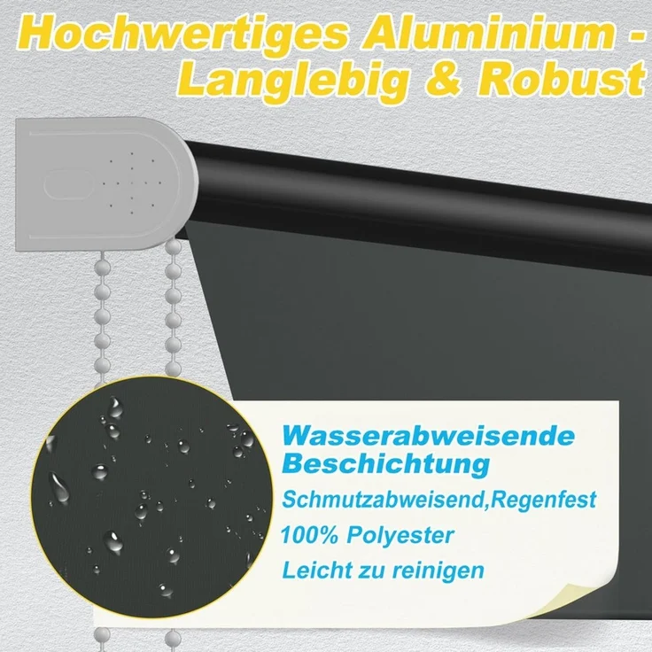 FIVMEN Markise Balkon Fallarmmarkise Einziehbar Balkonmarkise Sonnenschutz Schattenspender für Fenster Balkon – Bild 3