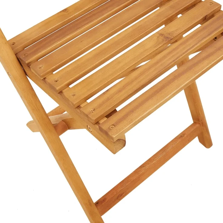 vidaXL Gartenstühle 4 Stk. Klappbar Grau Massivholz Akazie 3214604 – Bild 7