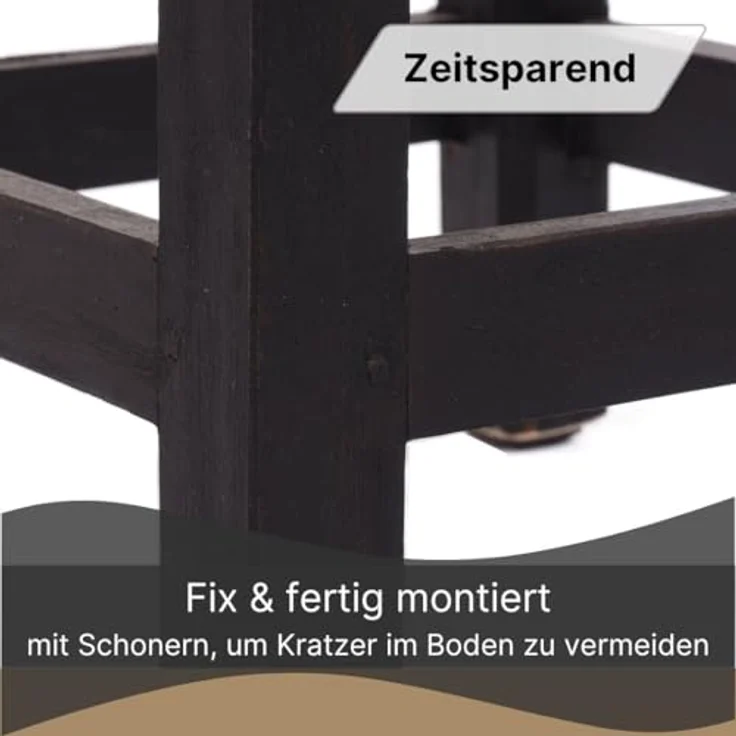DESIGN DELIGHTS Hocker Sitzhocker MADERO, 48x30cm(HxB) Altholz Holzhocker, massivholz Hocker – Bild 6