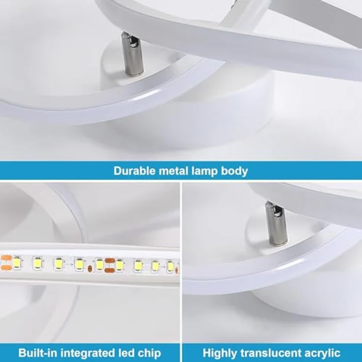 Comely Moderne LED Deckenleuchte, 22W 2500LM Modern Kreative Minimalistische Deckenlampe für Schlafzimmer Flur Wohnzimmer Korridor Aluminium-Deckenleuchten Küchenlampe Flurlampe, Weißem Licht – Bild 5