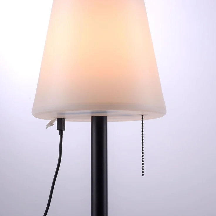 LED Tischlampe Steckleuchte, dimmbar, schwarz weiß, H 76 cm – Bild 8