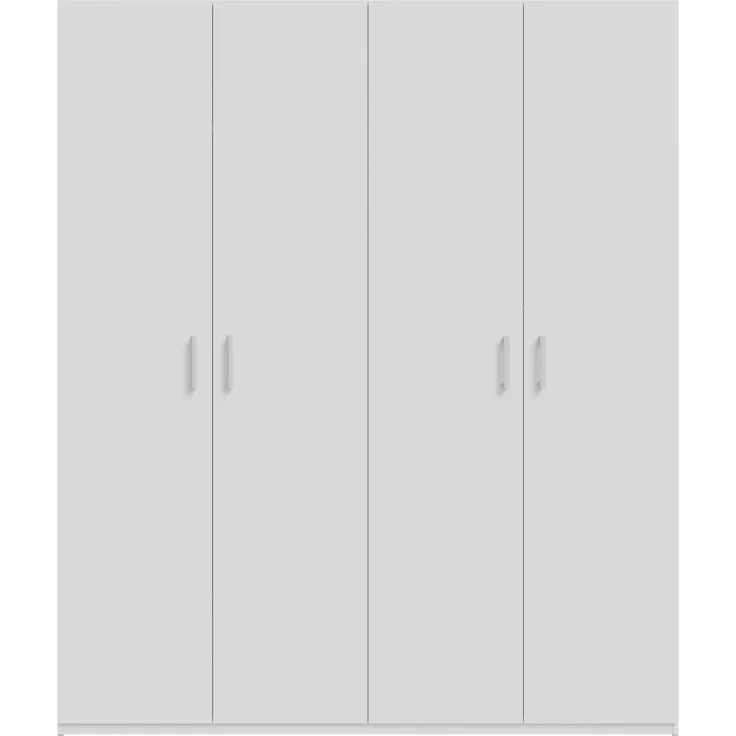 Forte HOME NOOK Mehrzweckschrank 180 40, moderner Drehtürenschrank mit 4 Türen,Flur, Holzwerkstoff, Weiß, 177,5 cm breit x 210,5 cm hoch x 42 cm tief – Bild 2
