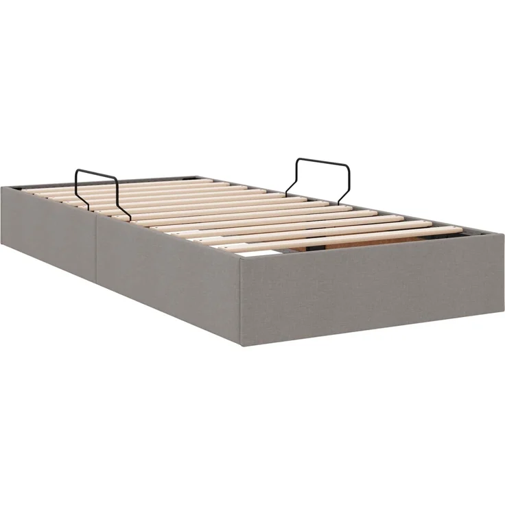 vidaXL Ottoman Bettgestell mit Speicher Taupe 90 x 190 cm Stoff 3442793 – Bild 9