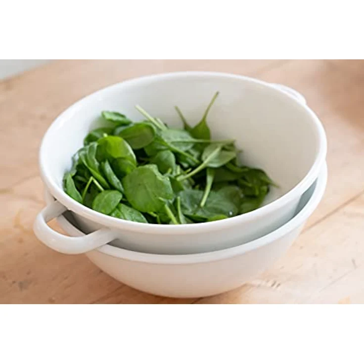 Riess Obst und Salatschüssel Emaille Weiß 22cm – Bild 4