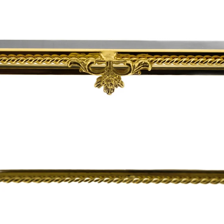 Schmuck- und Dekobox mit Deckel & Spiegelboden, Gold - 20 x 30 x 8 cm – Bild 6
