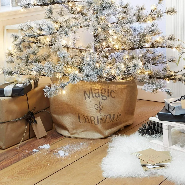 Mirabeau Künstlicher Weihnachtsbaum Stoffkorb Magic braun – Bild 4