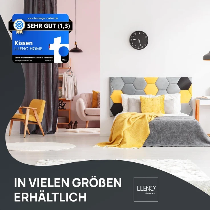 LILENO HOME Kopfkissen 50x70 cm [4er Set] als Kissen-Füllung - Bett oder Deko Kissen mit Reißverschluss zum Anpassen - Waschbar bis 95° - Sofa-Kissen & Zierkissen für Couch/Bett – Bild 5