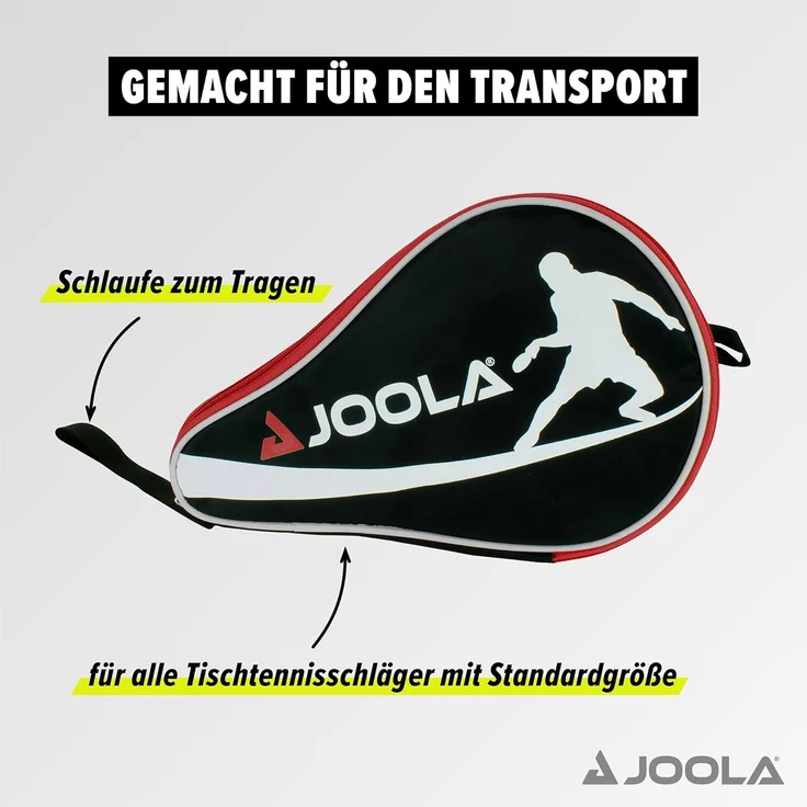 JOOLA Tischtennishülle Pocket schwarz-rot – Bild 3