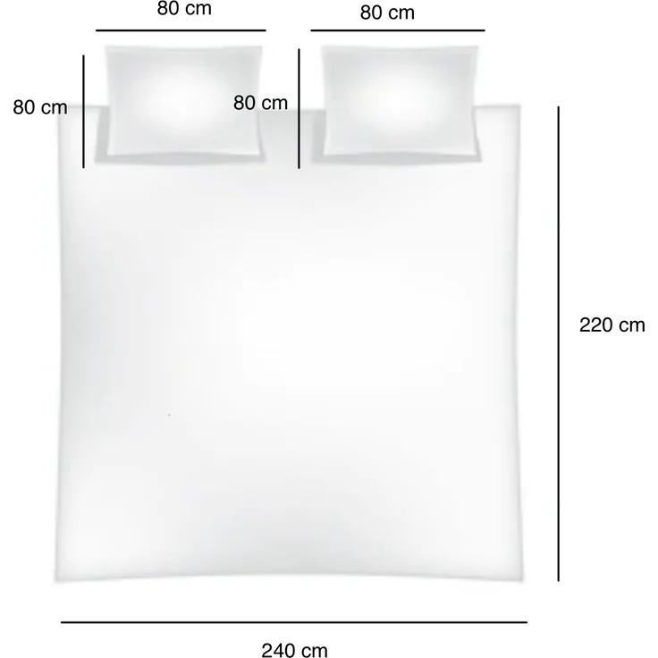 Renforcé Bettwäsche mit Reißverschluss, für Einzel- und Doppelbett 240 x 220 cm + 2x 80 x 80 cm – Bild 6