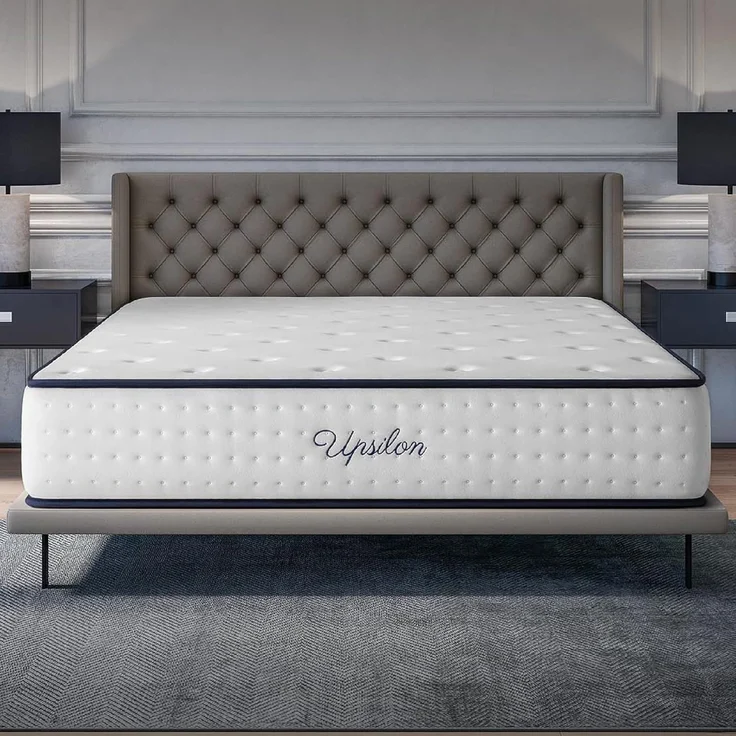 COSMOS - Matratze 140x190 cm Upsilon Kaltschaummatratze Härtegrad H4 - Öko-Tex Zertifiziert - Latex Blue 7 Zonen Matratze Höhe 32 cm - Made in EU – Bild 1