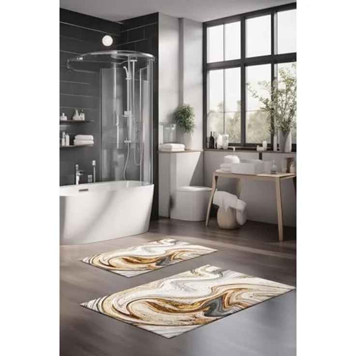 Mijolnir 'CT-5046' Badematten-Set (2-teilig), Mehrfarbig – Bild 2