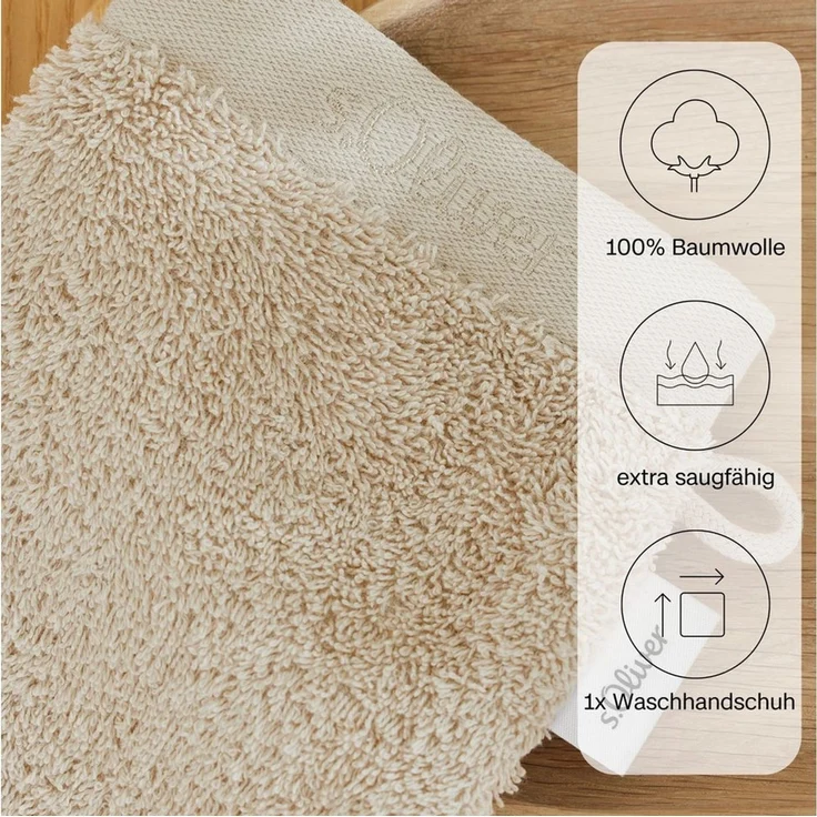 s.Oliver Waschhandschuh s.Oliver, Premium Qualität, 600 gr/m², auch als Sets erhältlich, Walkfrottier (1-St), große Farbauswahl, auch als Duschtuch, Handtuch, Gästetuch – Bild 3