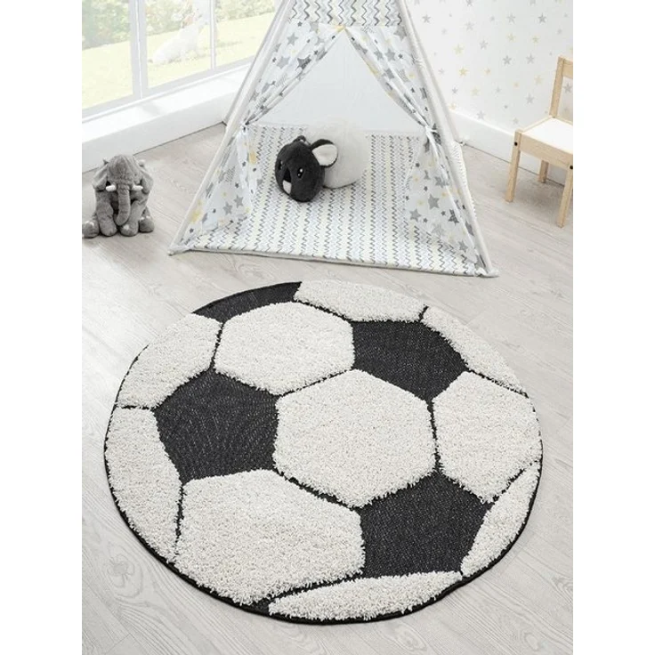 the carpet Teppich Lou, rund, Höhe: 20 mm, Kinderzimmer Teppich strapazierfähig und pflegleicht – Bild 3