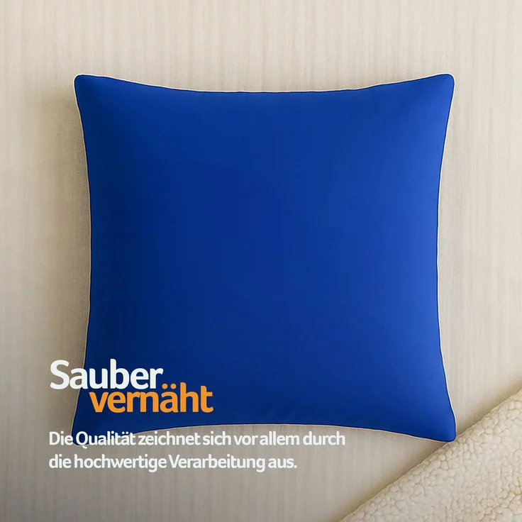 Kissenhülle Dekokissen Kissenbezug Microfaser - viele Größen und Farben Blau 50 x 50 cm – Bild 5