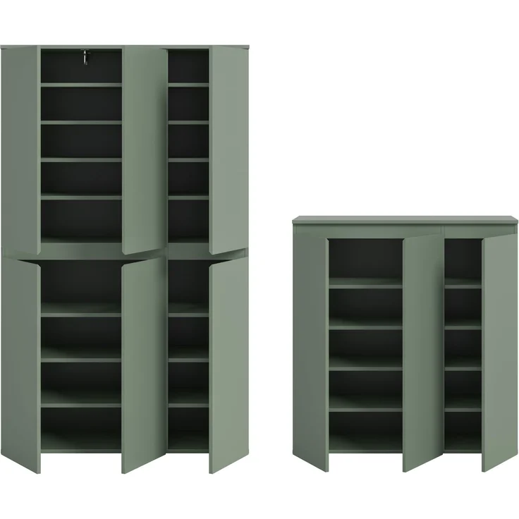Universalschrank (B/H/T: 235x175x37 cm) in Smoke Green Nachbildung – Bild 3