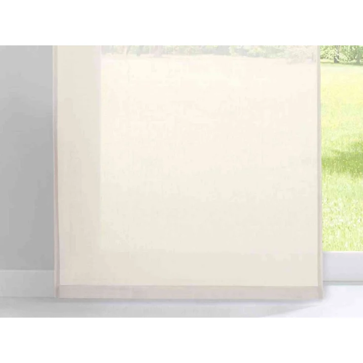 Gardinenbox Schiebegardine (2 St), Paneelwagen, halbtransparent, Flächenvorhänge »Nizza« Baumwoll-Voile 2019032-2 – Bild 3