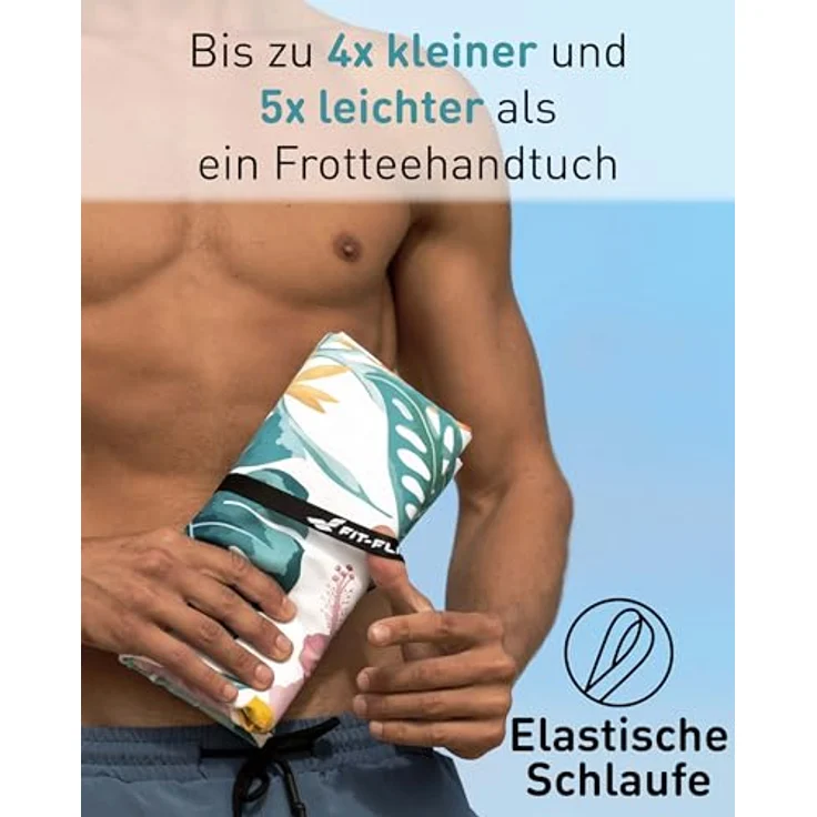 Fit-Flip Strandtuch XXL Mikrofaser, leicht und schnelltrocknend, sandfrei und schmutzabweisend, 90x200 cm – Bild 5