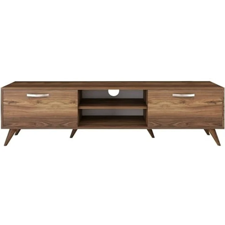 Dmora Aldh, Sideboard, Wohnzimmerschrank, niedriger Schrank für TV, Wandbasis, 180 x 35 x 49 cm, Walnuss – Bild 4