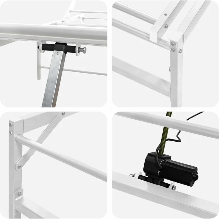 vidaXL Elektrisch verstellbares Bettgestell Weiß 193 x 200 cm Stahl 3438637 – Bild 8