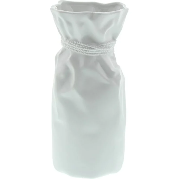 Goebel Kaiser Porzellan Vase 20 cm, Biskuitporzellan in Papyrus weiß, handgefertigt – Bild 1