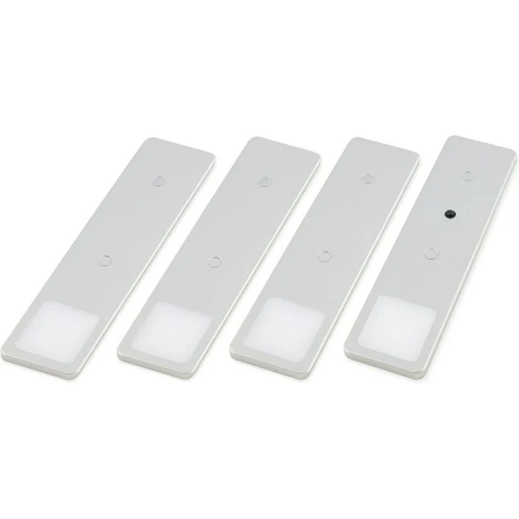 kalb LED Unterbauleuchte LED Unterbauleuchte Solid2, SET silbergrau, mech. Schalter, 3W, 4er Set neutralweiß, warmweiß/neutralweiß – Bild 2