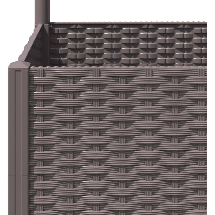 vidaXL Pflanzkübel mit Rankgitter Braun 80x80x136 cm PP 318265 – Bild 7